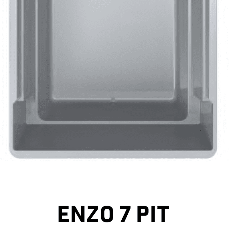 Enzo 7 glassfiberbasseng med benk/beach-sone