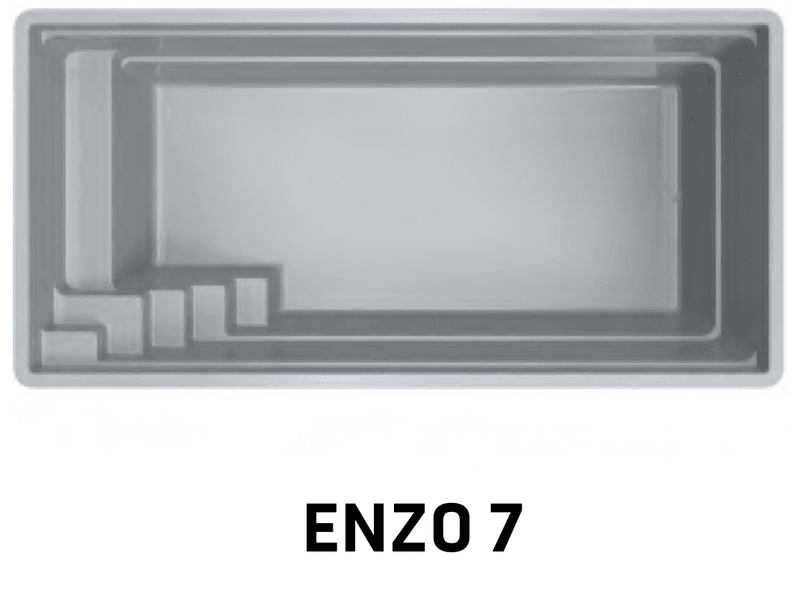 Enzo 7 glassfiber svømmebasseng