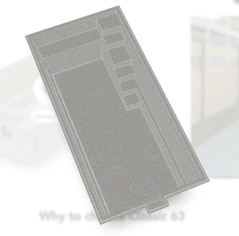 Classic 63 – glassfiberbasseng med rene linjer