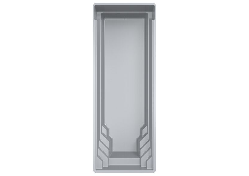 Monaco 1000 glassfiberbasseng med benk/beach-sone