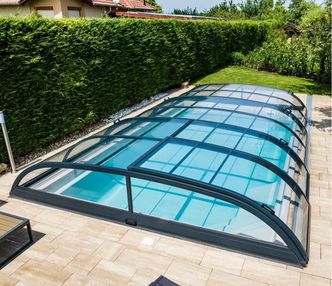 Hovedbilde Nova Comfort 3×7,5 bassengtak klarplast ...